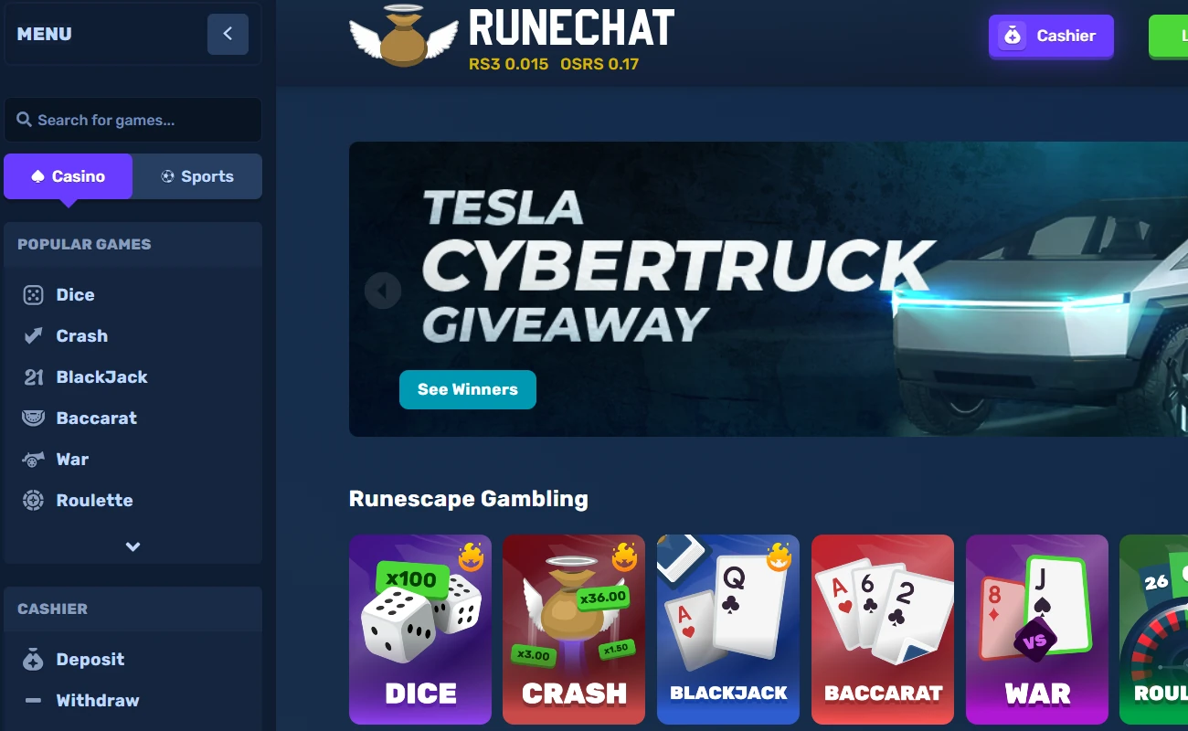 Runechat platform screenshot